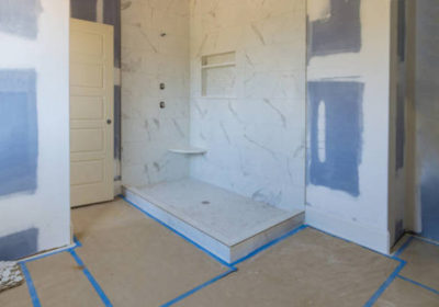bathroom remodel cement board