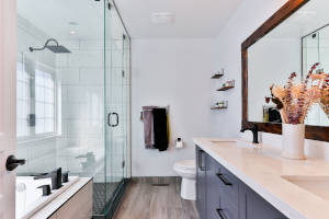 glass shower bathroom remodel