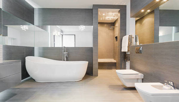 grey tile bathroom remodel